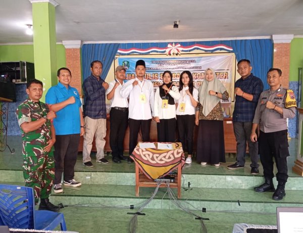 Babinsa Koramil 0804/08 Barat Pastikan Penjaringan Ujian Komputer (CAT) Perangkat Desa Transparan Dan Jujur   