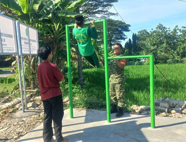 Babinsa Koramil 0804/06 Maospati Pantau Pelaksanaan Garjas Di Pondok Pesantren